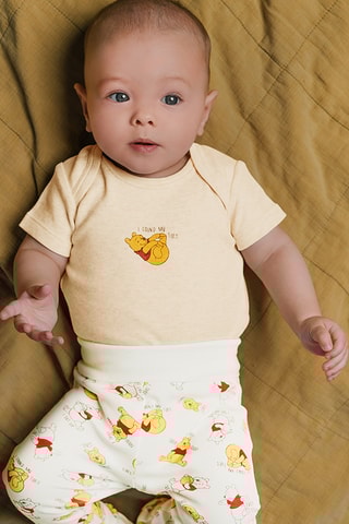 2 pantalons Winnie l’Ourson Disney - Blanc et jaune