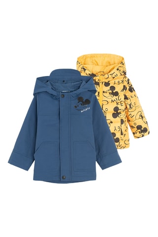 Parka 2-en-1 Mickey Disney - Bleu marine et jaune