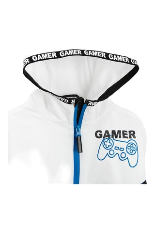 Coupe-vent à capuche - Noir et blanc