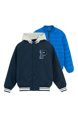 Teddy à capuche 2-en-1 - Bleu