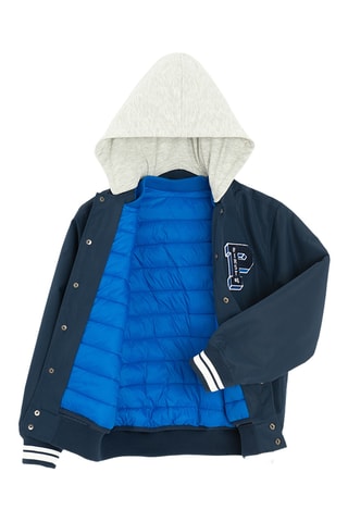 Teddy à capuche 2-en-1 - Bleu