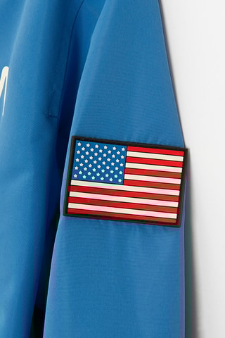 Coupe-vent à capuche NASA - Bleu clair