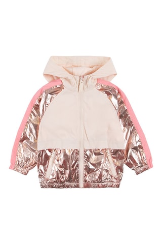 Veste bi-matière - Nude et doré