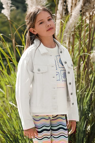 Veste en jean - Blanc et bleu roi