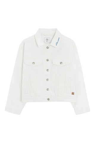 Veste en jean - Blanc et bleu roi