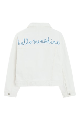 Veste en jean - Blanc et bleu roi