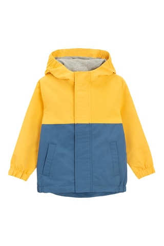 Imperméable à capuche - Bleu marine et jaune