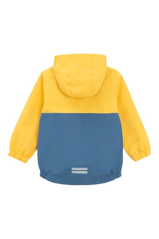 Imperméable à capuche - Bleu marine et jaune