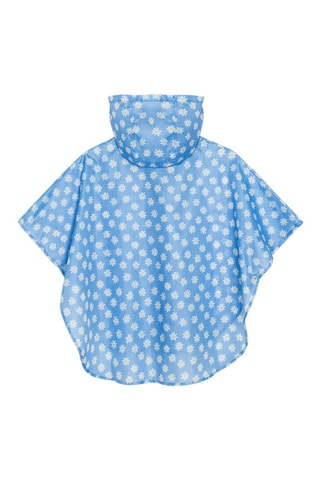 Cape de pluie à capuche Bleu clair