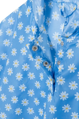 Cape de pluie à capuche Bleu clair