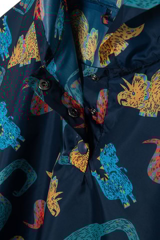 Cape de pluie à capuche Bleu marine