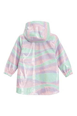 Imperméable à capuche - Violet et vert