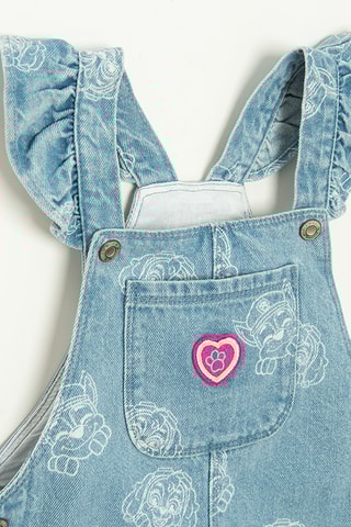 Robe salopette en jean Stella Pat’ Patrouille - Ciel