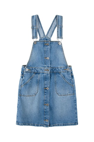 Robe salopette en jean Bleu