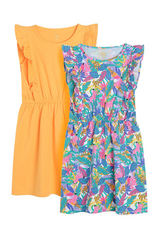 2 robes Orange et blanc