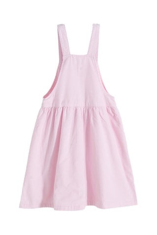 Robe-salopette en velours - Rose