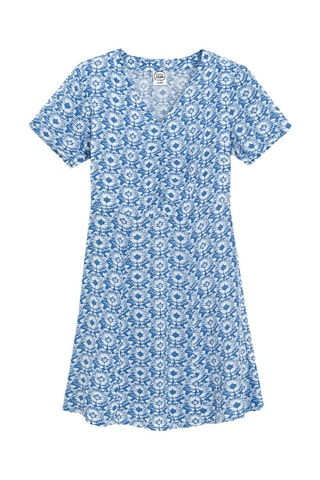 Robe - Blanc et bleu cobalt