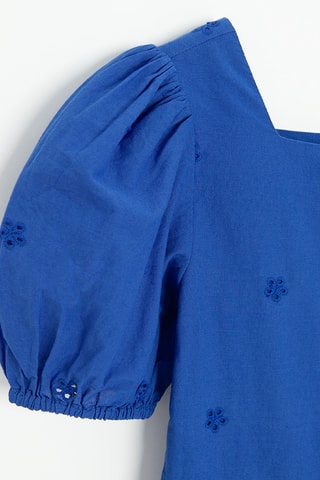 Robe en broderie anglaise - Bleu roi