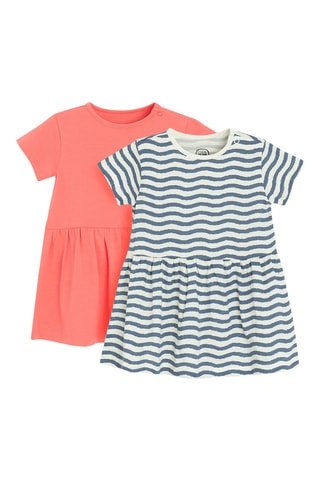 2 robes - Corail et bleu marine