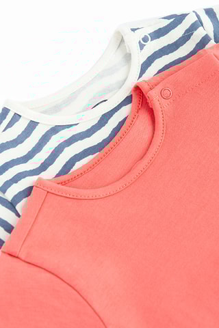 2 robes - Corail et bleu marine