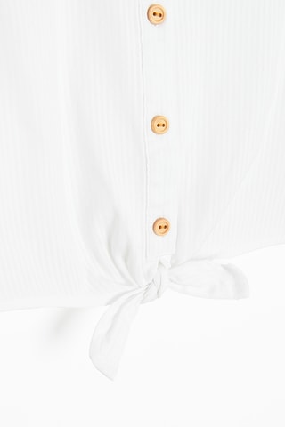 Chemisier noué - Blanc