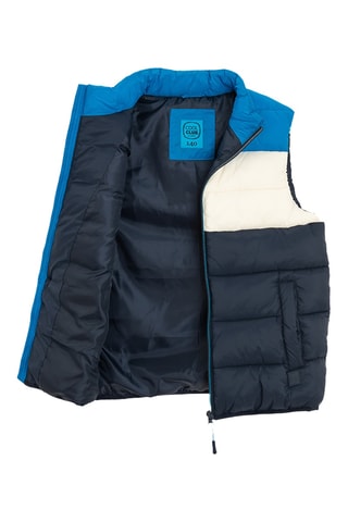 Doudoune sans manches - Bleu marine et blanc