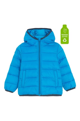 Doudoune à capuche - Bleu électrique