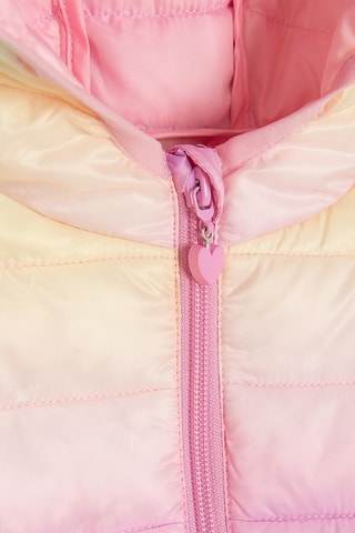 Doudoune à capuche dip and dye - Rose et violet