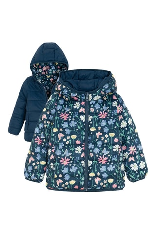 Doudoune réversible à capuche - Bleu marine