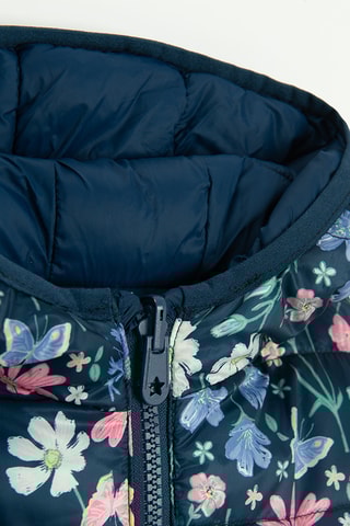 Doudoune réversible à capuche - Bleu marine