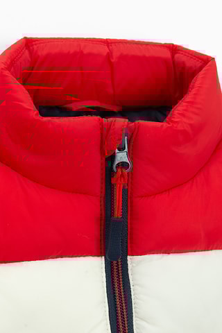 Doudoune sans manches - Bleu marine et rouge