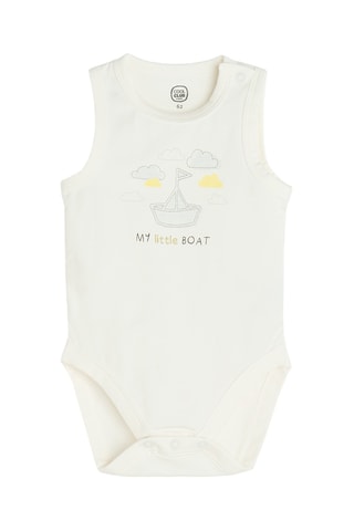 3 bodys - Jaune, ciel et blanc