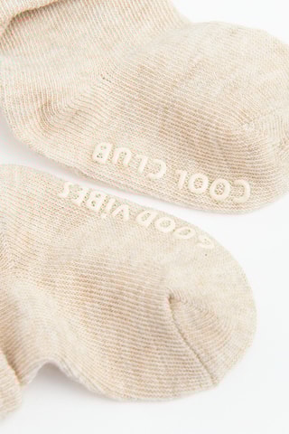 5 paires de chaussettes - Marron clair, bleu clair et gris clair chiné