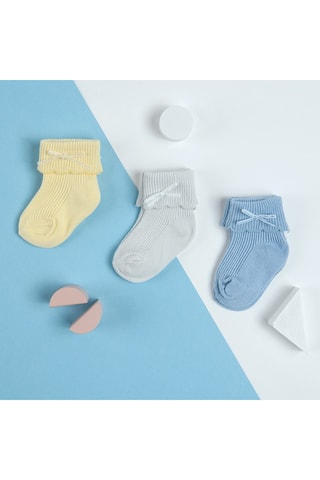 3 paires de chaussettes - Jaune et gris clair