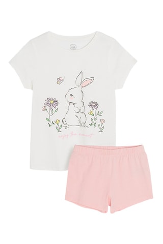 Pyjama Blanc et rose