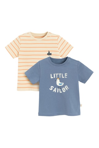 2 t-shirts - Gris et beige