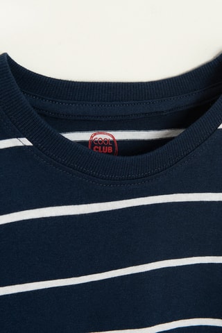 T-shirt - Bleu marine et blanc