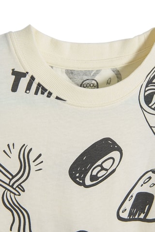 T-shirt Ecru et noir