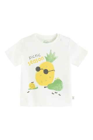 T-shirt - Ecru et jaune