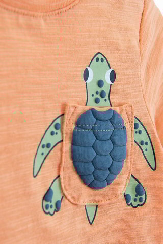 T-shirt - Orange et bleu cobalt