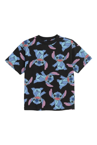 T-shirt Stitch Lilo et Stitch Disney - Noir