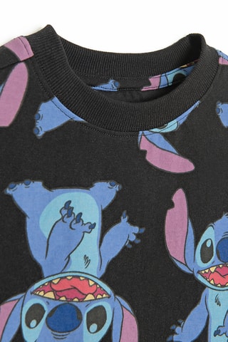 T-shirt Stitch Lilo et Stitch Disney - Noir