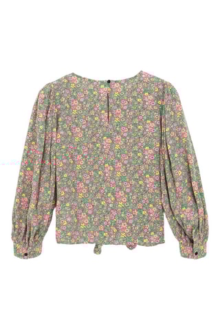 Blouse nouée - Vert d'eau