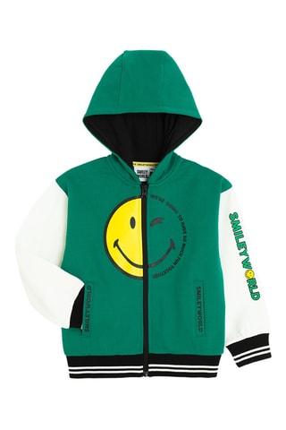 Sweat à capuche Smiley - Vert