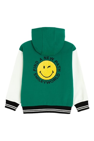 Sweat à capuche Smiley - Vert