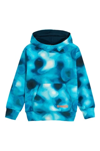 Sweat à capuche tie and dye - Gris clair chiné