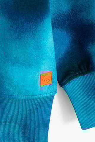 Sweat à capuche tie and dye - Gris clair chiné