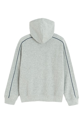 Sweat à capuche - Gris clair chiné