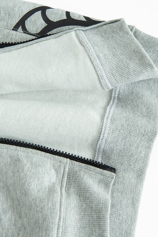 Sweat à capuche - Gris chiné et noir