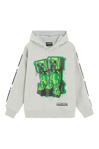 Sweat à capuche Minecraft - Gris